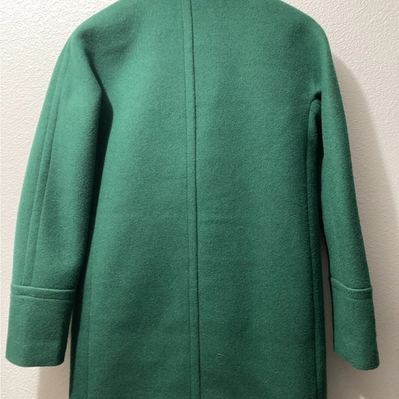 J. CREW City Coat Wool Blend Forest Green Jade size 00 - Picture 4 of 5